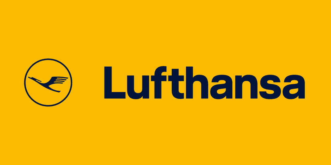 The Lufthansa logo uses Helvetica Bold