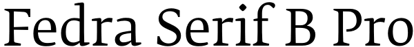 Fedra Serif B Pro