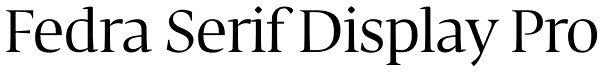 Fedra Serif Display Pro