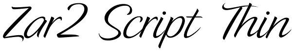 Zar2 Script Thin