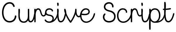 Cursive Script