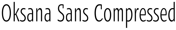 Oksana Sans Compressed