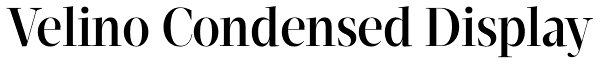 Velino Condensed Display