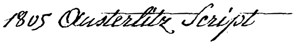 1805 Austerlitz Script