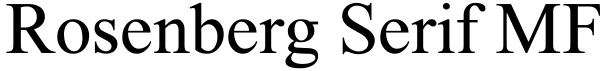 Rosenberg Serif MF