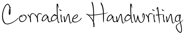 Corradine Handwriting