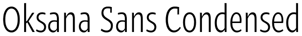 Oksana Sans Condensed