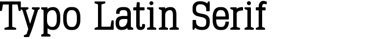 Typo Latin Serif