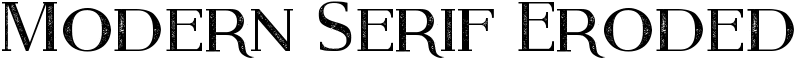 Modern Serif Eroded