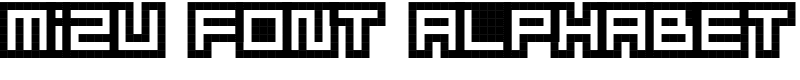 Mizu Font Alphabet