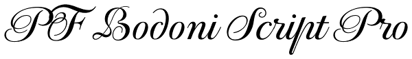 PF Bodoni Script Pro