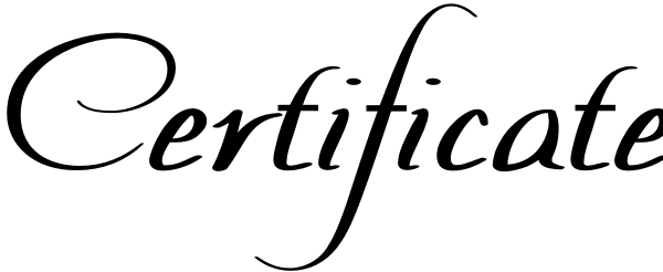 Certificate