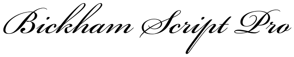 Bickham Script Pro