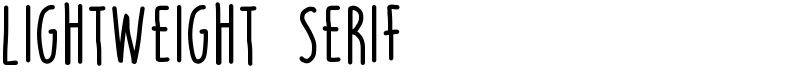 Lightweight Serif