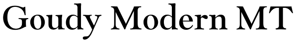 Goudy Modern MT