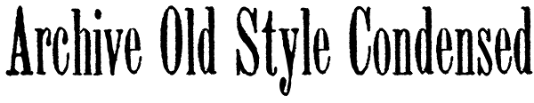 Archive Old Style Condensed