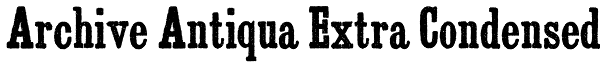 Archive Antiqua Extra Condensed