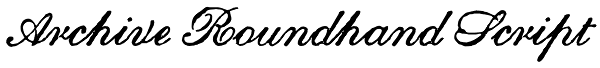 Archive Roundhand Script