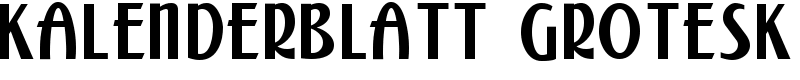 Kalenderblatt Grotesk