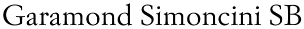 Garamond Simoncini SB