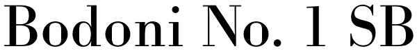 Bodoni No. 1 SB