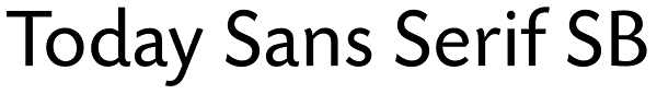 Today Sans Serif SB