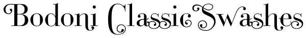 Bodoni Classic Swashes