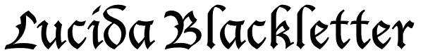 Lucida Blackletter