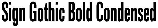 Sign Gothic Bold Condensed