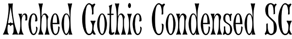 Arched Gothic Condensed SG