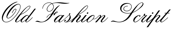 Old Fashion Script