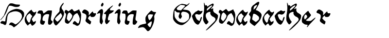 Handwriting Schwabacher
