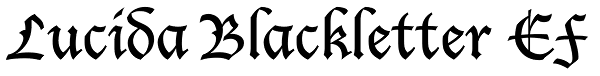 Lucida Blackletter EF