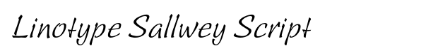 Linotype Sallwey Script