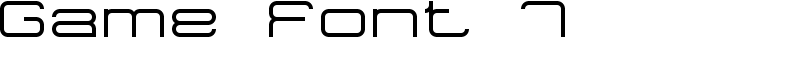 Game Font 7