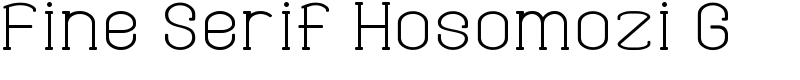 Fine Serif Hosomozi G