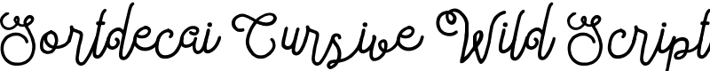 Sortdecai Cursive Wild Script