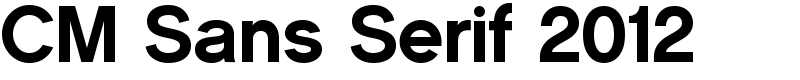 CM Sans Serif 2012