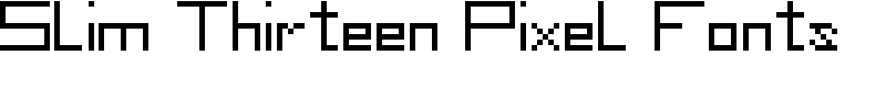 Slim Thirteen Pixel Fonts