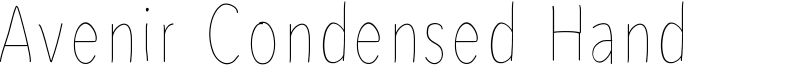 Avenir Condensed Hand