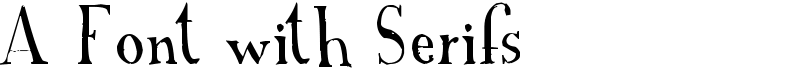 A Font with Serifs