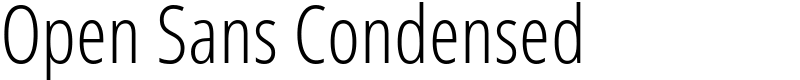 Open Sans Condensed