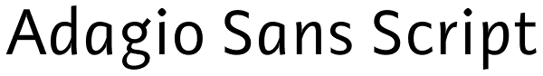 Adagio Sans Script