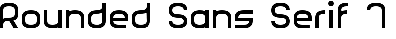 Rounded Sans Serif 7