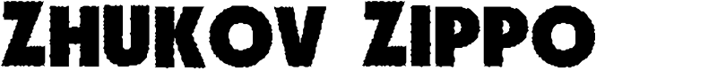 Zhukov Zippo Font