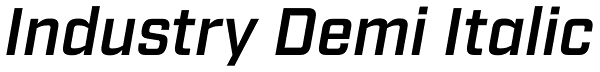 Industry Demi Italic Font