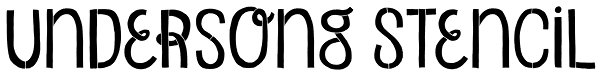 Undersong Stencil Font