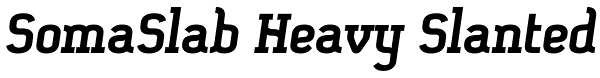 SomaSlab Heavy Slanted Font