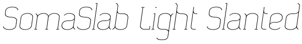 SomaSlab Light Slanted Font