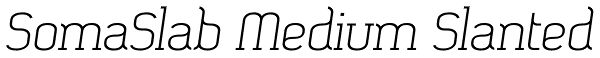 SomaSlab Medium Slanted Font